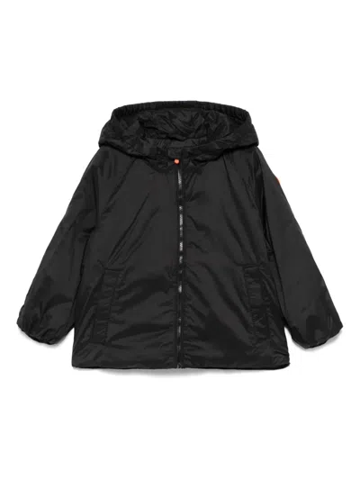 Save The Duck Kids' Logo-patch Jacket In Black