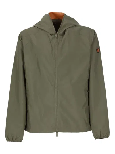 SAVE THE DUCK LOGO-PATCH JACKET