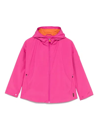 Save The Duck Kids' Logo-patch Jacket In Pink