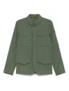 Save The Duck Logo-patch Lightweight Jacket In Green