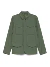 Save The Duck Logo-patch Lightweight Jacket In Green