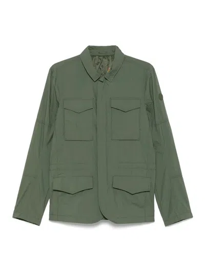 Save The Duck Logo-patch Lightweight Jacket In Green