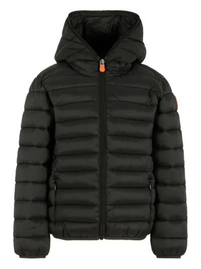 SAVE THE DUCK LOGO-PATCH PADDED JACKET