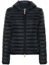 Save The Duck 'daisy' Black Down Jacket With Logo Patch In Eco Tech Fabric Woman In Black
