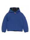 Save The Duck Logo-patch Padded Jacket In Blue