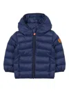 Save The Duck Logo-patch Padded Jacket In Blue