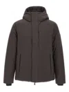 Save The Duck Logo-patch Padded Jacket In Brown