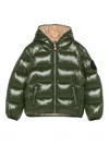 Save The Duck Logo-patch Padded Jacket In Green