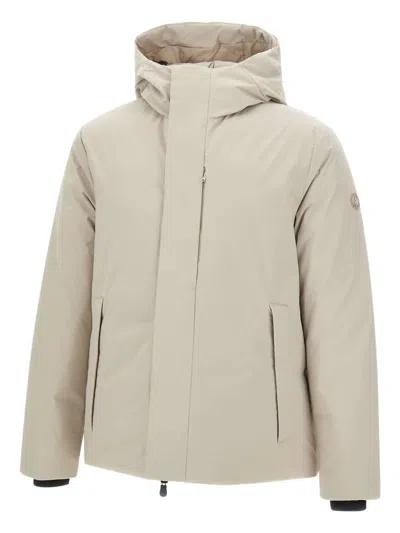 SAVE THE DUCK LOGO-PATCH PADDED JACKET