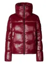 Save The Duck Logo-patch Padded Jacket In Red