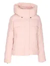 Save The Duck Pink Down Jacket Frontal Buttons Closure In Pink