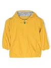 Save The Duck Logo-patch Zip-up Windbreaker In Yellow
