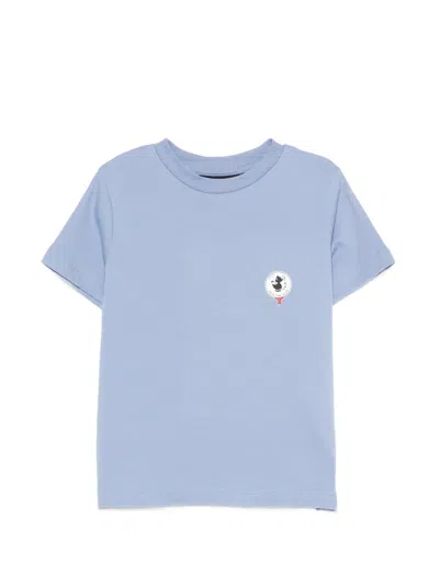 Save The Duck Logo-print T-shirt In Blue