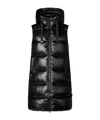 Save The Duck Iria Long Puffer Vest In Black In Black
