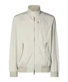 Save The Duck Beige Coat With High Collar And Zip Closure In White