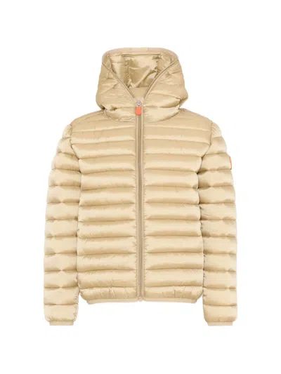 Save The Duck Kids' Long-sleeve Hooded Jacket In Neutral