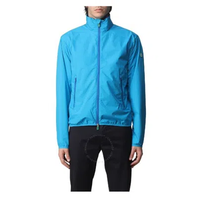 Save The Duck Long Sleeve Windbreaker Jacket In Blue