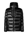 Save The Duck Mitch Logo-plaque Puffer Jacket In Black