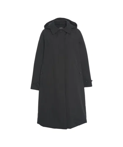 Save The Duck Long Streamlined Parka With Practical Hood And Plumtech Insulation In Black