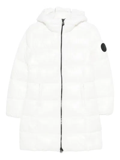 Save The Duck Long White 'ines' Down Jacket