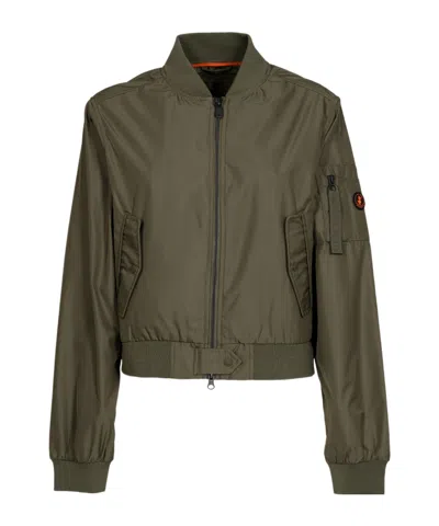 Save The Duck Long-sleeved Casual Jacket In Green