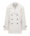 Save The Duck Beige Sofi Double-breasted Trench Coat In White
