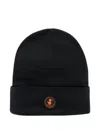 Save The Duck Lou Logo-patch Beanie Hat In Brown
