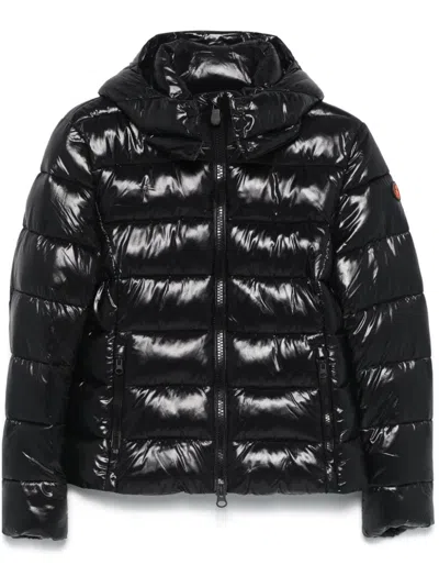 Save The Duck Love Puffer Jacket In Black