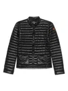 Save The Duck Quilted High-collar Jacket With Front Zip Closure In Black