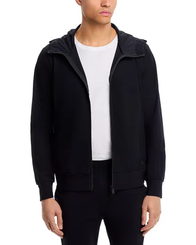Save The Duck Luiz Hooded Zip Front Jacket In Black