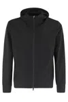 Save The Duck Luiz Logo Detailed Hooded Jacket In Black