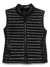 Save The Duck Quilted Sleeveless Down Vest With High Collar In Schwarz