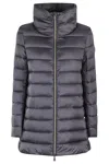 Save The Duck Lydia Puffer Coat In Ebony Grey