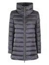 Save The Duck Lydia Funnel-neck Padded Jacket In Gray