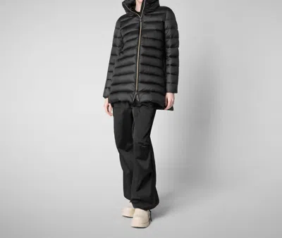 Save The Duck Lydia Hooded Animal Free Puffer Coat In Black