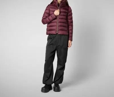 Save The Duck Lydia Jacket In Burgundy Black