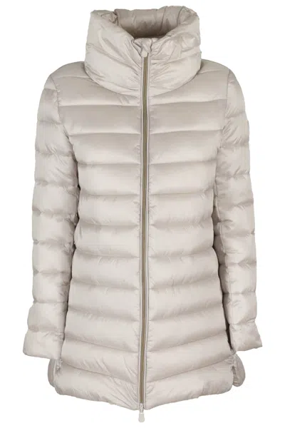 Save The Duck Quilted Coat In Gray