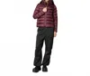 Save The Duck Lydia Puffer Jacket In Burgundy Black In Brown