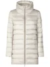Save The Duck Quilted Stand-neck Puffer Jacket In White
