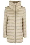 Save The Duck Lydia Puffer Coat In Shore Beige In Wood Beige