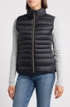 Save The Duck Women Lynn Black Quilted Puffer Vest Jacket In Black