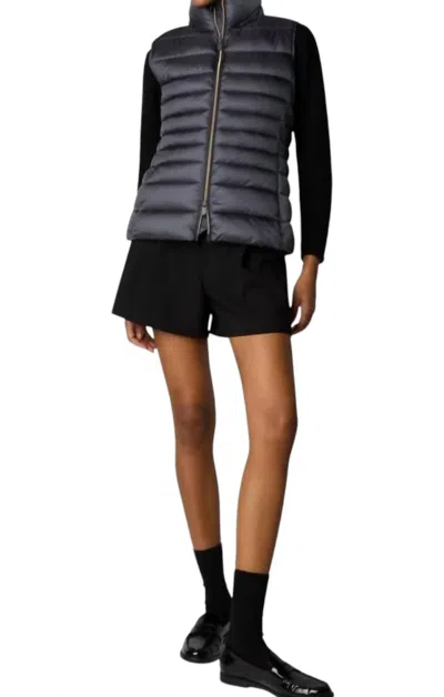 Save The Duck Lynn Vest In Ebony Grey In Multi