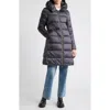 Save The Duck Lydia Puffer Coat In Ebony Grey