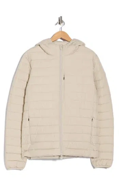 Save The Duck Marco Hooded Matte Puffer Jacket In Neutral