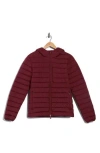 Save The Duck Marco Hooded Matte Puffer Jacket In Red
