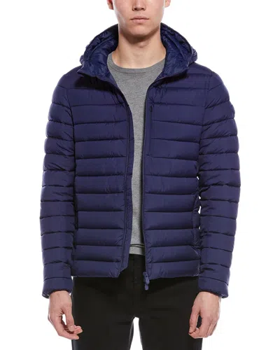 Save The Duck Blue Recycled Polyester Down Jacket