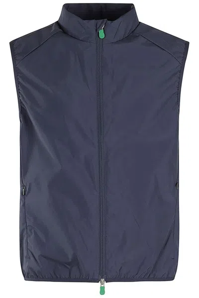 Save The Duck Mars Rubberised-logo Gilet In Black