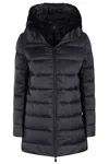 Save The Duck Joanne Water Repellent Puffer Coat With Removable Hood In Black