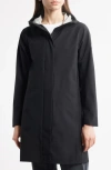 Save The Duck Maya Waterproof Hooded Raincoat In Black