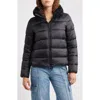 Save The Duck Cosmary Black Down Jacket With Removable Hood And Logo Patch On The Sleeve In Tech Fabric Woman In Black